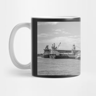 Ships in Great Yarmouth docks Mug